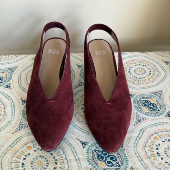 Eileen Fisher Gatwick suede slingback pumps - Picture 1 of 6